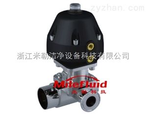 衛生級氣動蓋米勒隔膜閥#氣動帶調節蓋米隔膜閥，帶信號反饋氣動調節隔膜閥