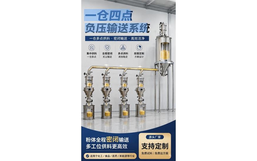 一仓四点负压输送系统